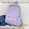 Solid Color Preppy Style Backpack Nylon Teenagers Shoulder Bag Fashion Students School Bag  Outdoor