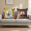 Migration Cushion Cover Multi-Scene Pillow Cover for Home & Car - Reversible, Soft & Durable for Daily Use