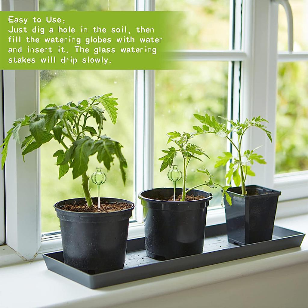 Plant Self Watering Globes Automatic Plant Water Feeder Glass Bulbs Flowerpot Drip Irrigation System Home Office Supplies