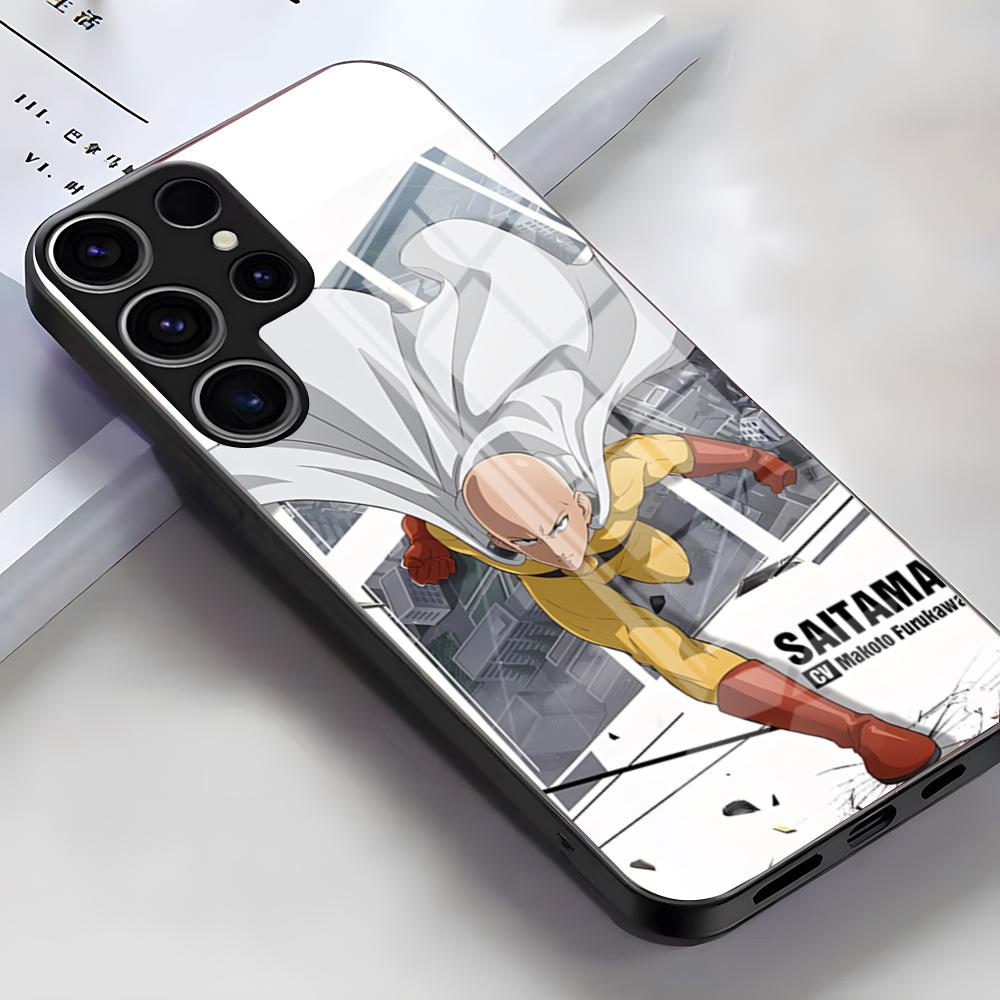 One-Punch Man Phone Case For Samsung S26 S25 Edge Ultra S23 S22 S21 S20 Ultra Plus S24 Fe A54 A53 A25 Glass Cover