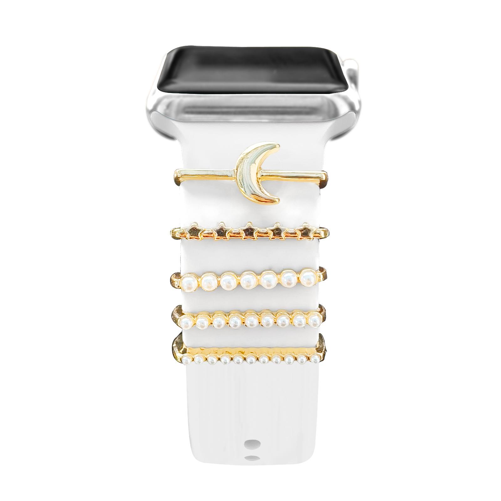

Decoration For Apple watch band 9 8 7 6 se Diamond Jewelry Charms Accessories correa samsung/Huawei strap 20/22mm watch Bracelet