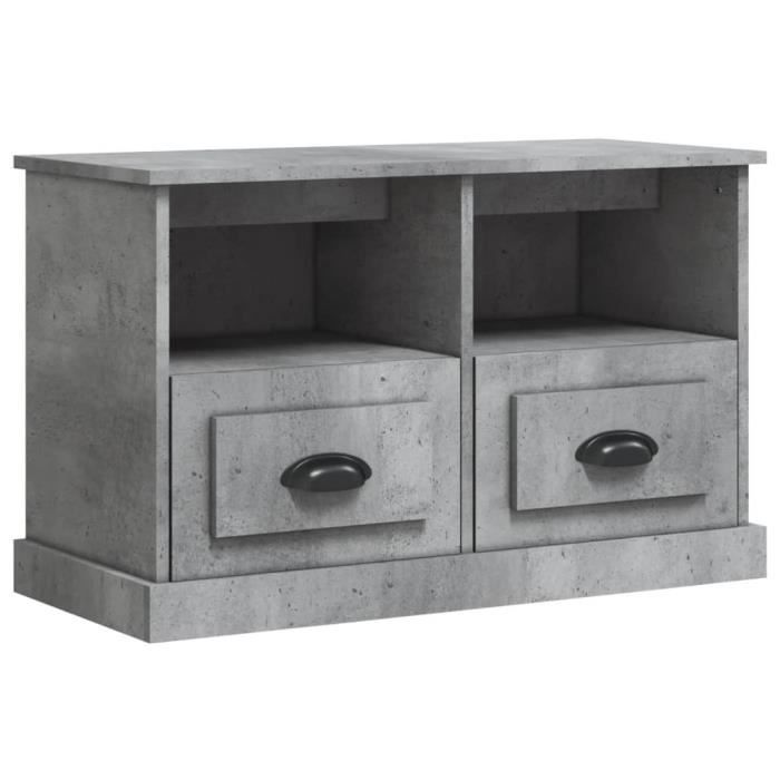 VidaXL Meuble TV gris béton 80x35x50 cm bois d'ingénierie 816284