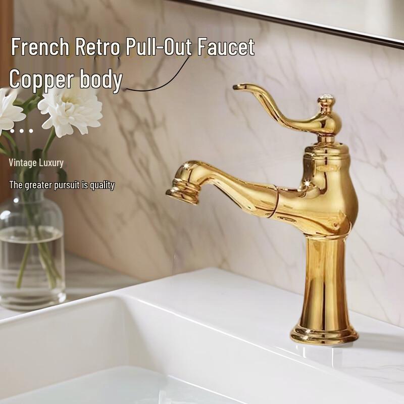 Yipan Pull-Out Basin Faucet with Hot/Cold Mixer