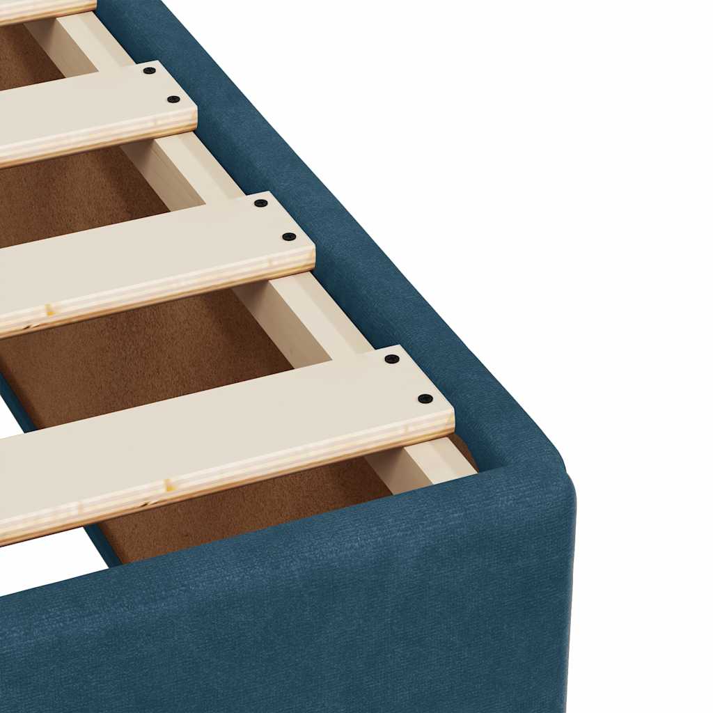 Bed Frame Blue 100x200 Cm Velvet