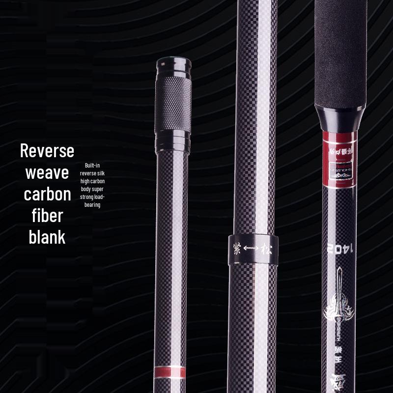 Надлегкий карбоновий підсак для нахлистової риболовлі - Телескопічний, Ізольований, Коротка секція, Надтвердий для карася