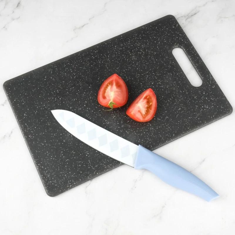 Three piece set of double-sided classification rolling surface and panel, cut fruit antibacterial imitation marble cutting board