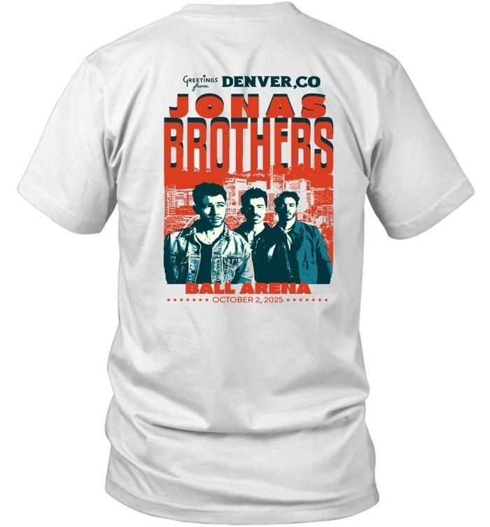 

Jonas Brothers T-Shirt Denver CO Oct 2 2025 Ball Arena Concert Tour Tee L