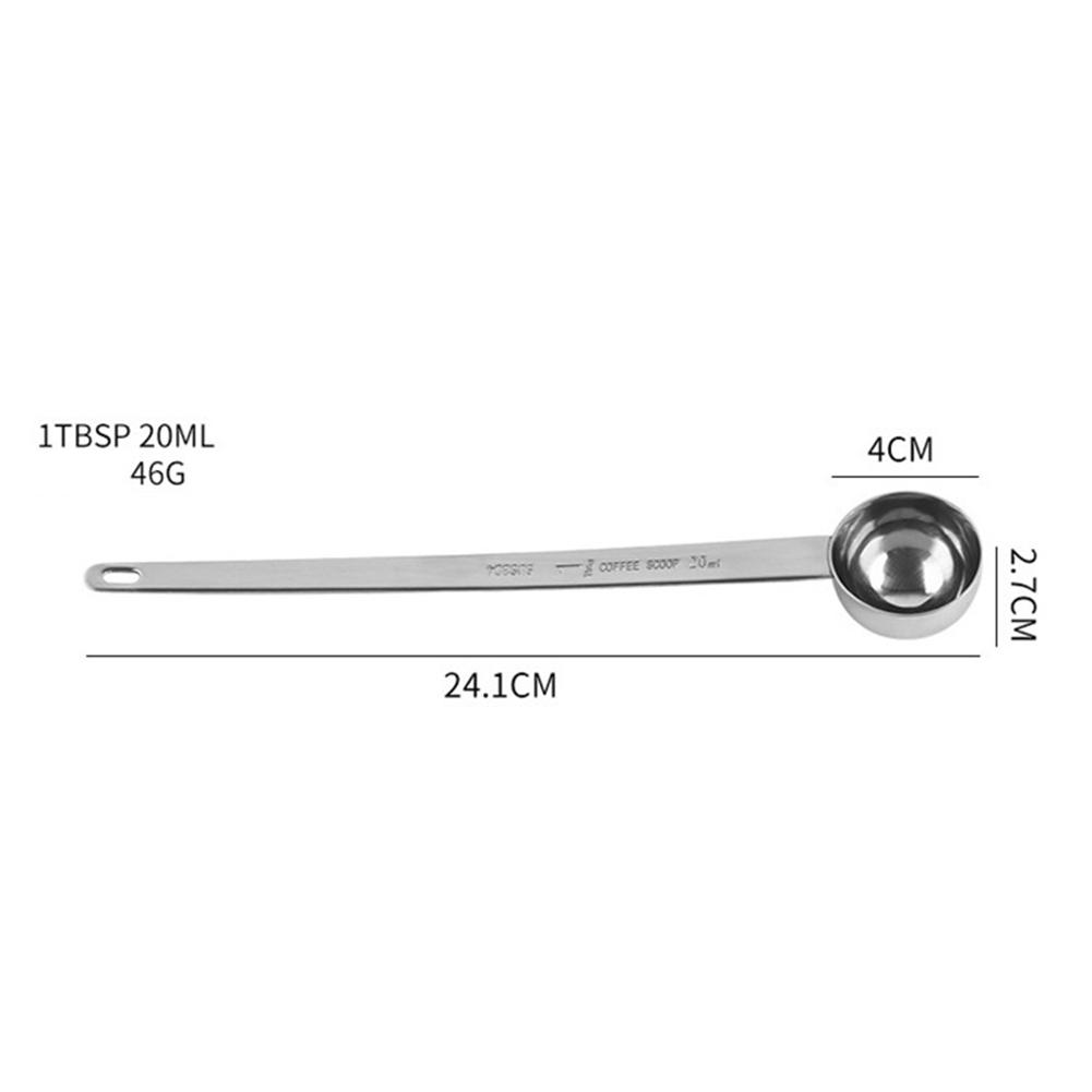 Long handle stainless steel coffee spoon Stirring spoon Graduated spoon