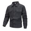 Men's Shirts Multi-pocket Long-sleeved Jackets Solid-color Button Cardigan Casual Tops