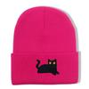 Cute Knit Beanies Warm Winter Caps Fashion Embroidered Cat Knitted Hat  Travel