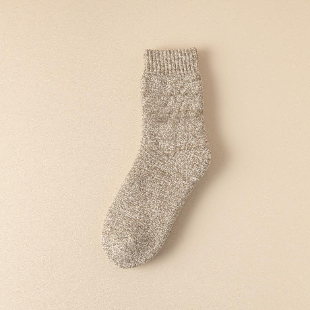 

Мужские шерстяные носки до середины икры на флисовой подкладке - Теплые, утолщенные, кашемировые зимние носки One Size хаки