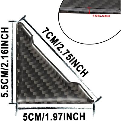 New 4 Pcs Car Universal Door Corner Anti-Collision Strip Trim Carbon Fiber Texture