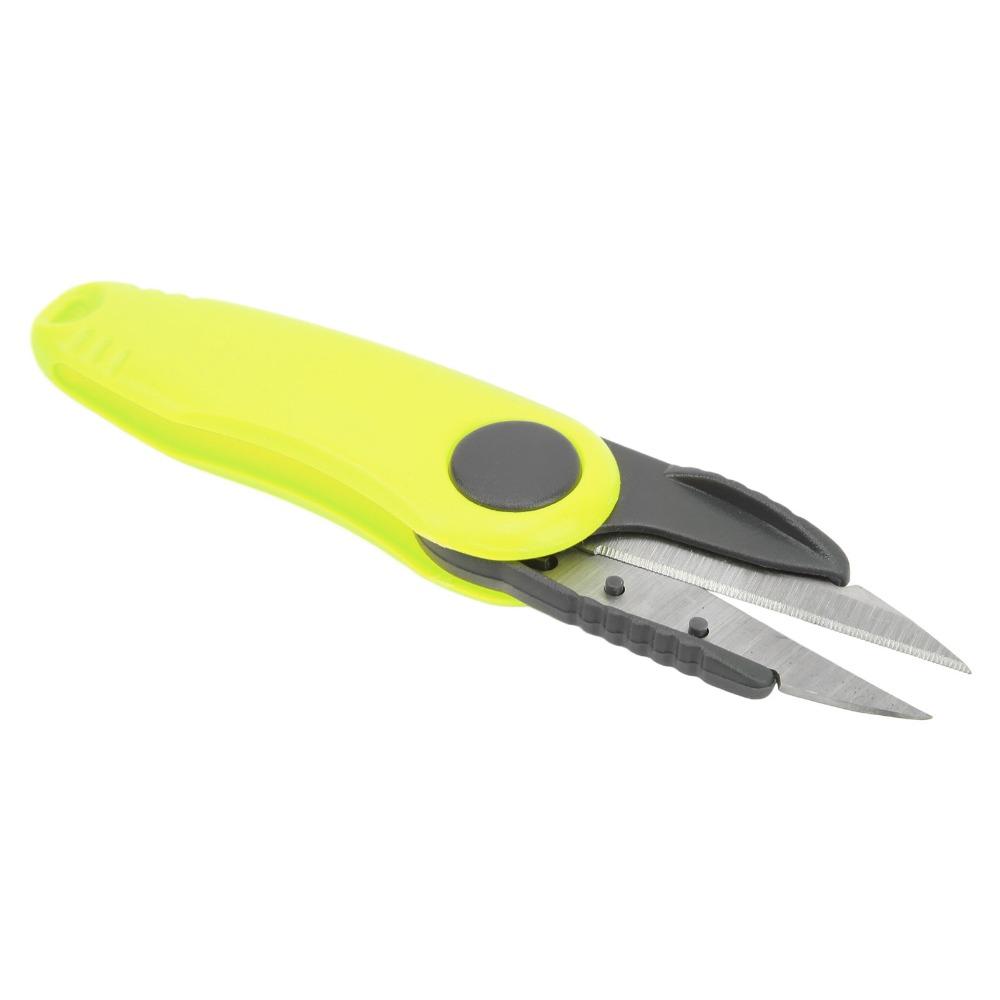 ABS Mini Badmintonové Liniové Nůžky Skládací Nůžky Tvaru Krevety z Uhlíkové Oceli Fluorescenční Žlutá Oranžová Řezačka Linií