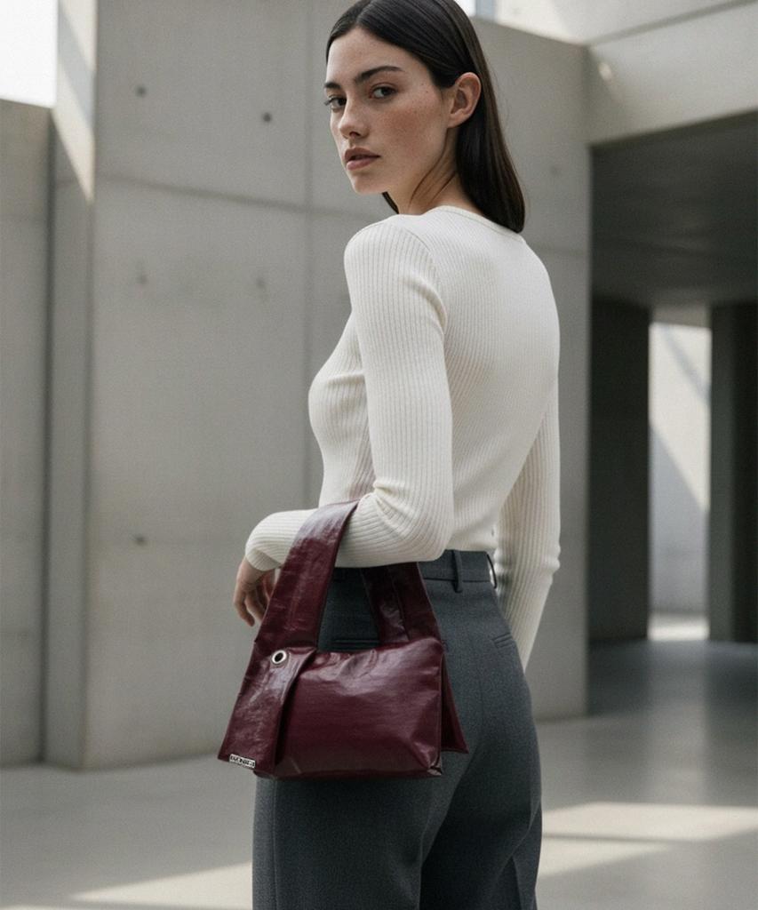 Manig A-Ring Ford Crush Mini Bag Burgundy