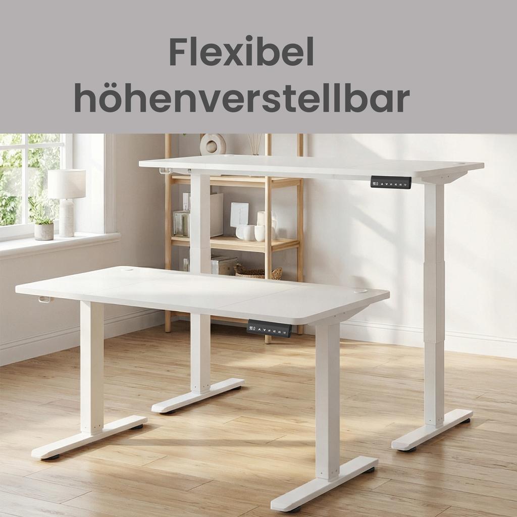 SONGMICS Electric Height Adjustable Desk, 180 x 80 x (72-120) cm, Sit-Stand Table, 4 Heights Memory Function for Office, Home Office