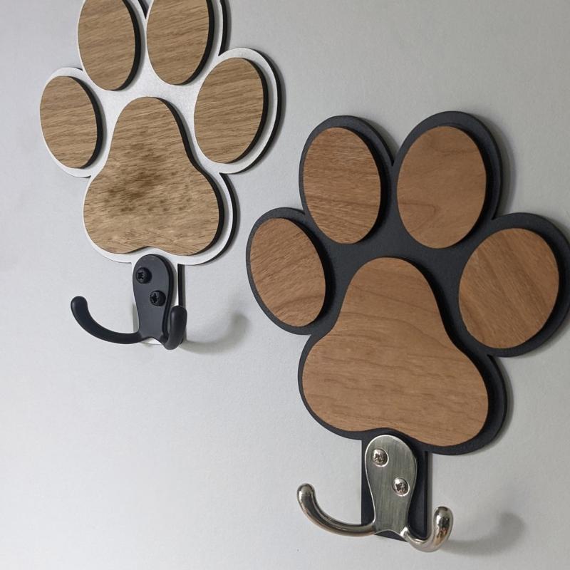 Natural Wooden Animal Paws Wall Mount Hook Smooth Surfaces Key Holder Organizer For Home Storage And Interior Designs