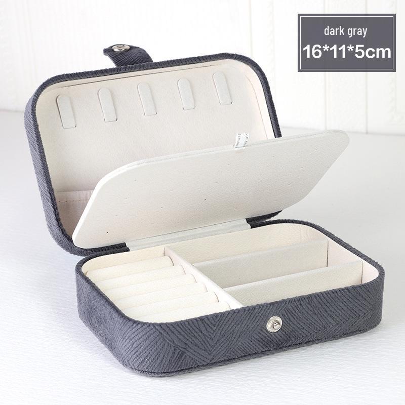 Double Layer Large Capacity Flannel Jewelry Box for Earrings, Necklaces, and Rings