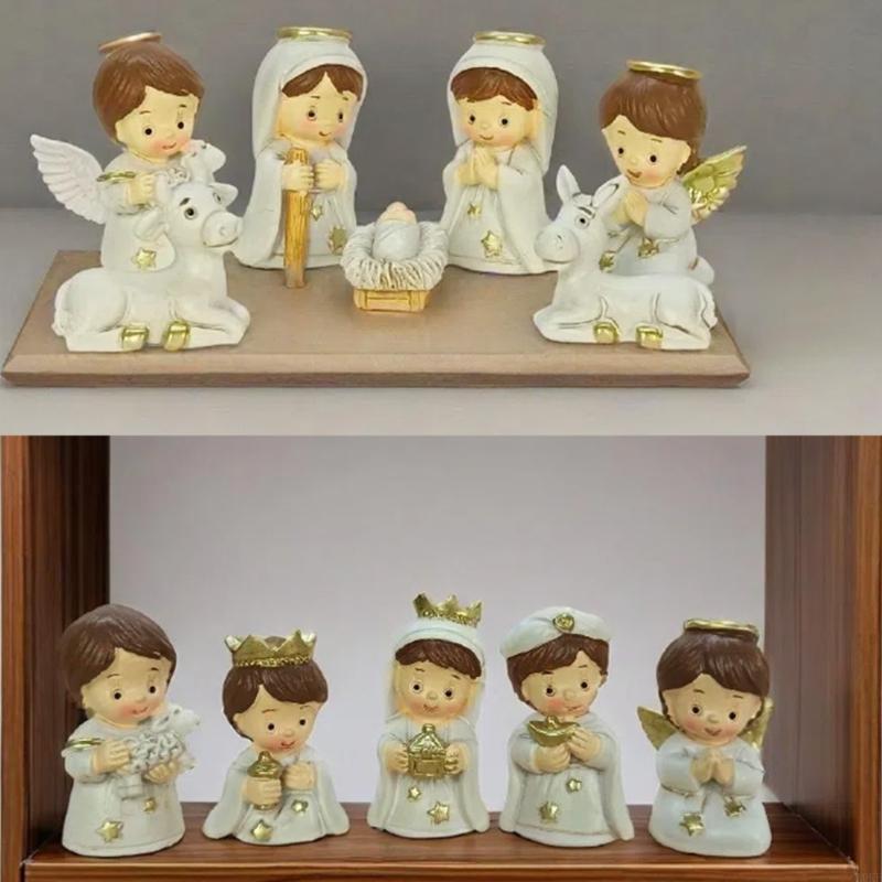 

Christmas Nativity Figurines Nativity Scene Statue with Stable Holy Family A0KF China Mainland
