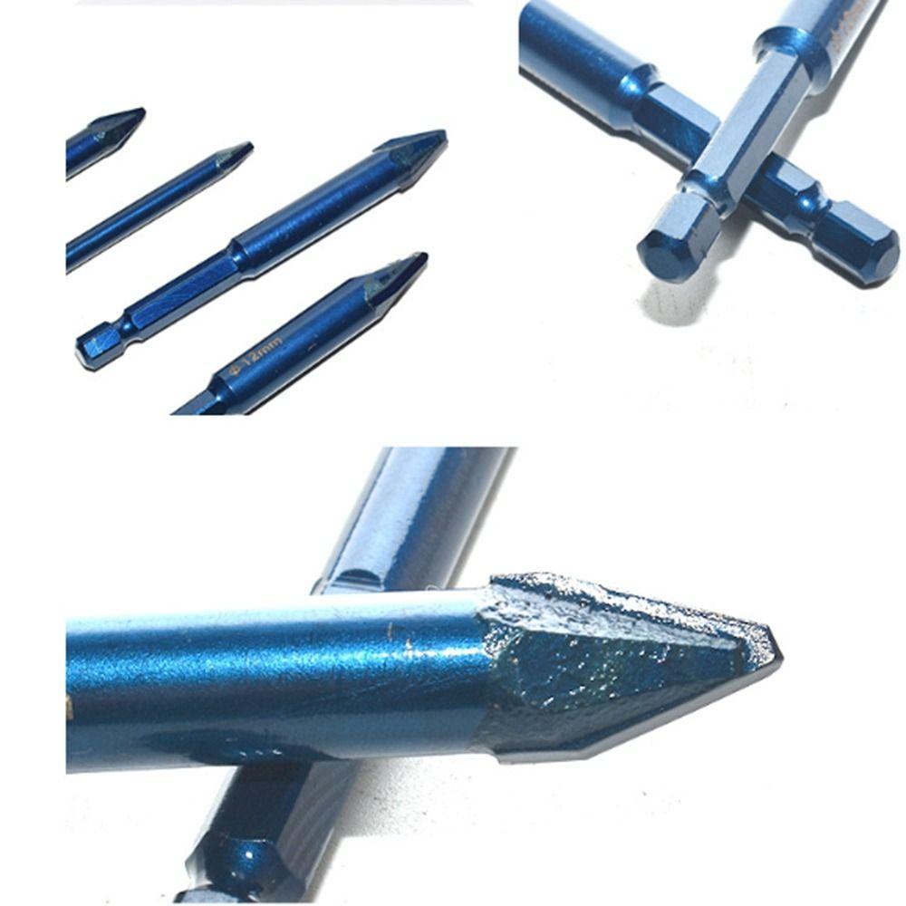 Blue Ceramic Punching Bit 6/8/10/12mm Rock Slab Triangle Drill Bit  Drilling Tool