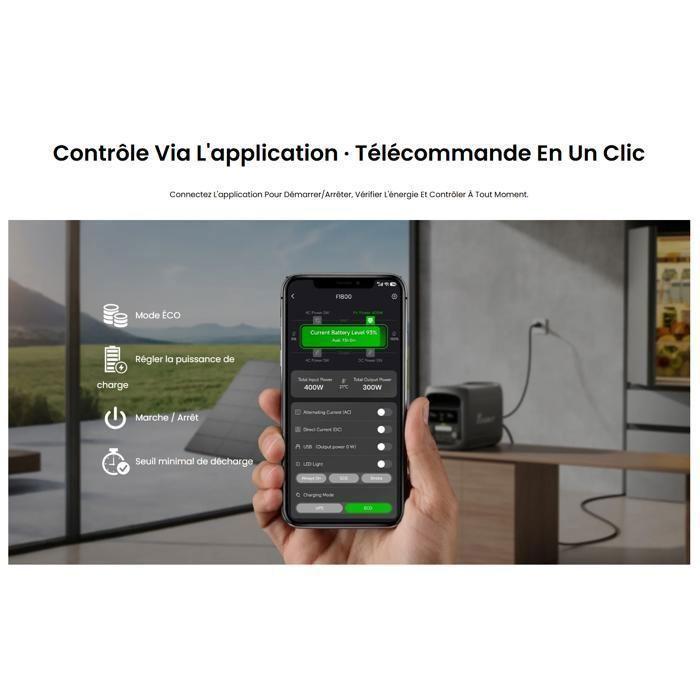 Centrale électrique portable - FOSSIBOT - F1800 - 1024W continu - 1800W pic - LiFePO4 EVE 4000 cycles