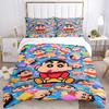 3pcs Crayon Shin-chan Duvet Cover Set - Machine Washable, Includes 1 Duvet Cover and 2 Pillowcases, No Core Included yy251022199
