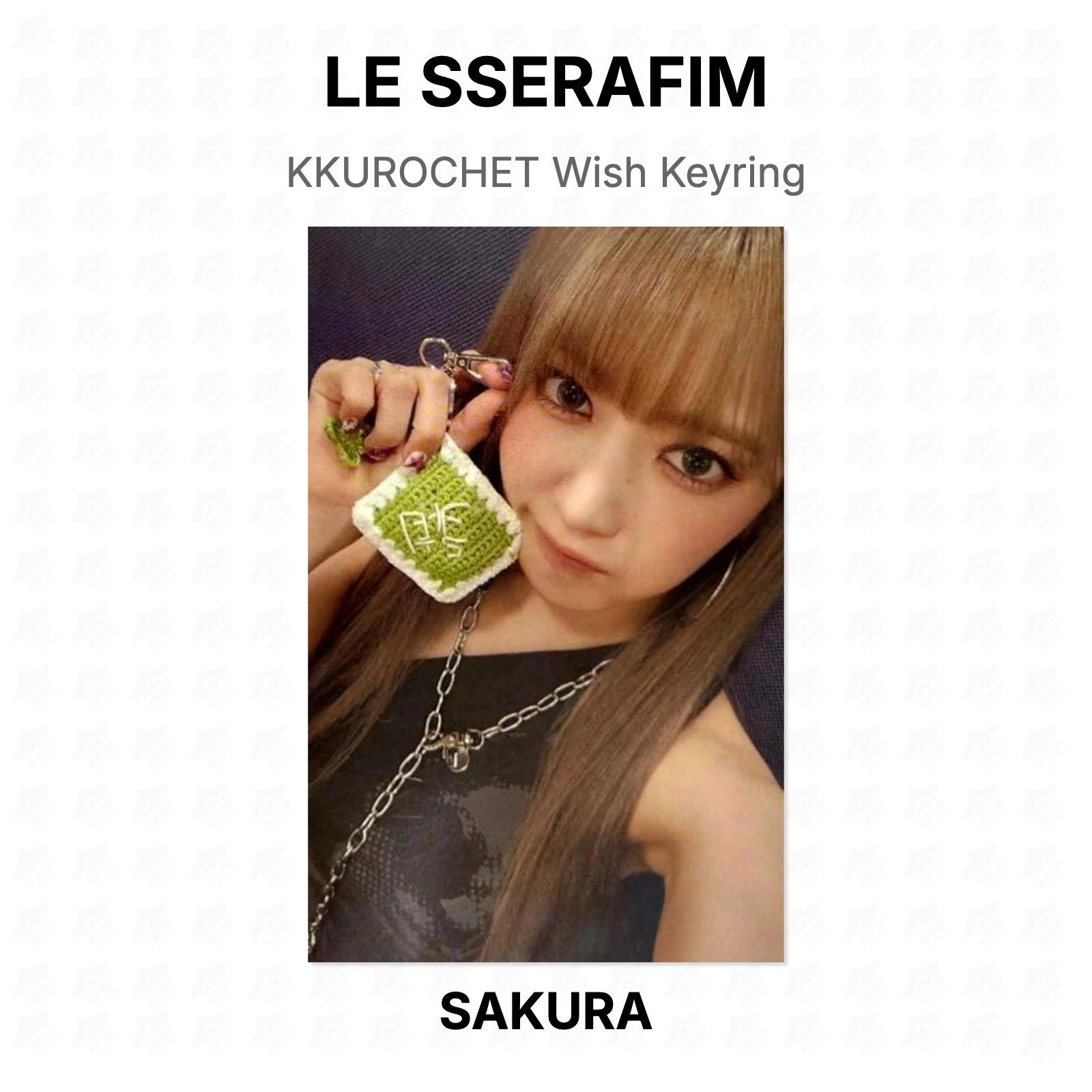 LE SSERAFIM SAKURA KKUROCHET Wish Keyring Official Photocard SAKURA