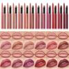 [Popular On TikTok] Choose from 12 Colors Lip Liner + Lipstick. Slant Type. Moisturizing Cream Matte Finish. High Color Payoff. Long-lasting.
