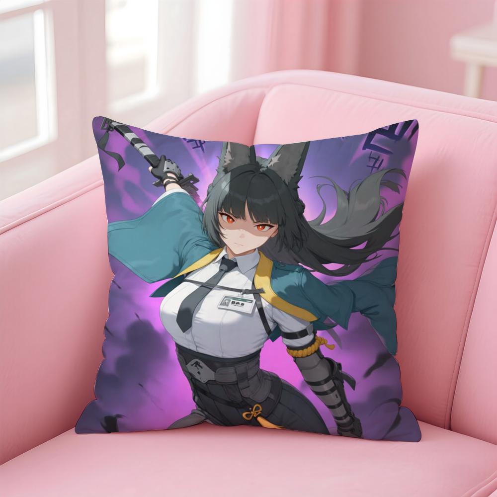 H-Hoshimi M-Miyabi Cushion Cover Pillowcase Short Plush Invisible Zipper Room Sofa Cushion Cover