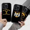 Y-Yellowstone D-Dutton R-Ranch Logo Etui na Telefon Dla IPhone 17 16 15 14 Plus 13 12 11 Pro Max Silikonowe Pokrowiec