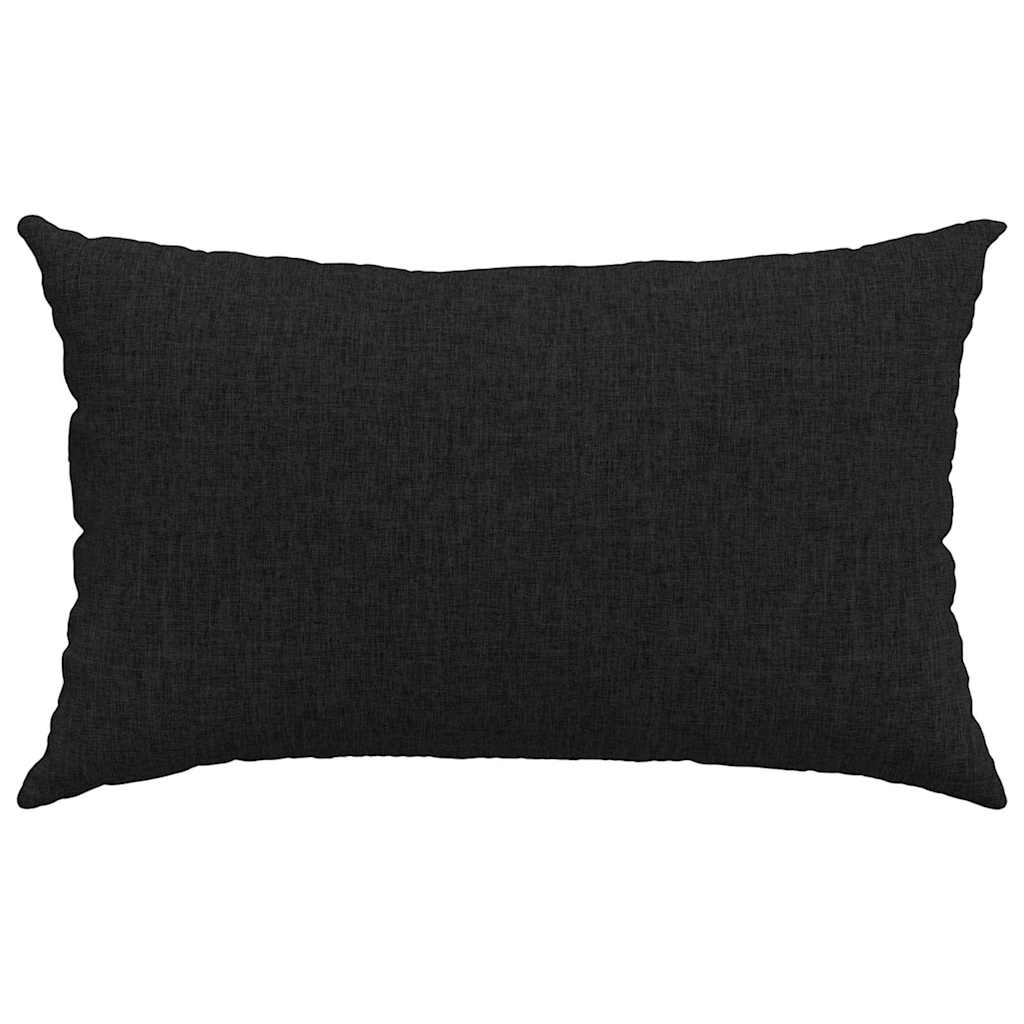 Sofa Cushions 2 Pcs Black 50 X 30 Cm Fabric