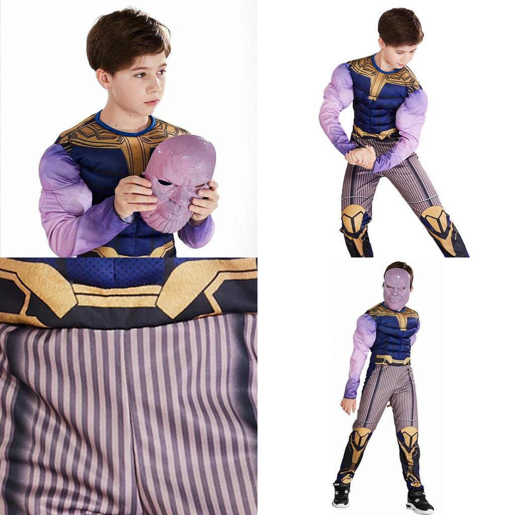 Avengers 4 Endgame Thanos Tuta Costume da Ragazzo Con Squisita Fattura e Vestibilità Confortevole