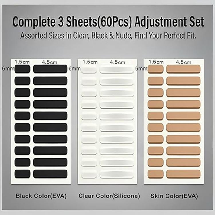 60pcs Invisible Rings Insert Strips Universals Size Fit All Jewelry Types For Improved Grip And Fit