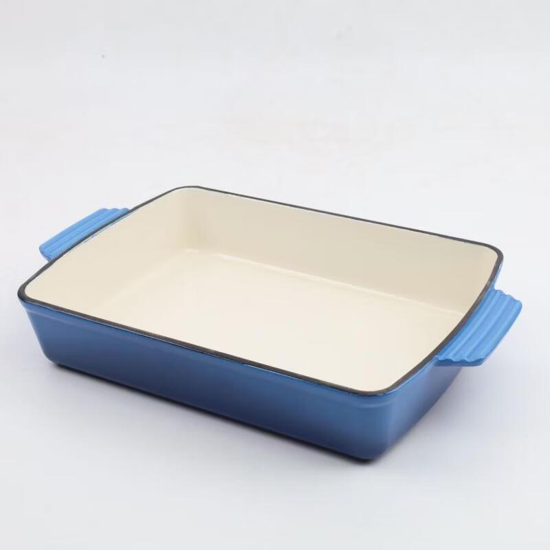 Zhi Shi Cast Iron Enamel Rectangular Baking Pan