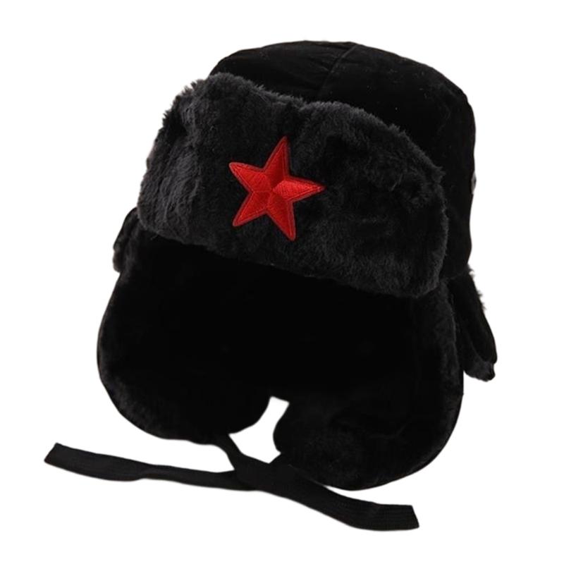 Russian Hat Autumn And Winter with Earflaps Cosplay Hat Winter Picture Props Thick Faux Fur Thicken Bucket Hat