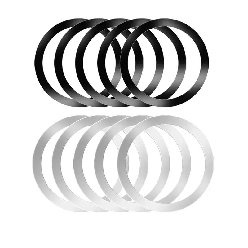 Universal Magnetic Metal Plate Ring For Samsung iPhone Magsafe Wireless Charger Car Phone Holder Sticker Round Magnet Patch