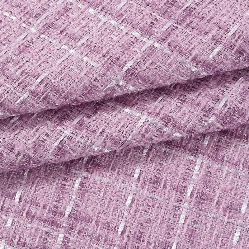 Woolen Tweed Fabric French Style Polyester Plaid Woven Tweed Fabric DIY Sewing Autumn Winter Suits Handbag Coat Clothing Dress