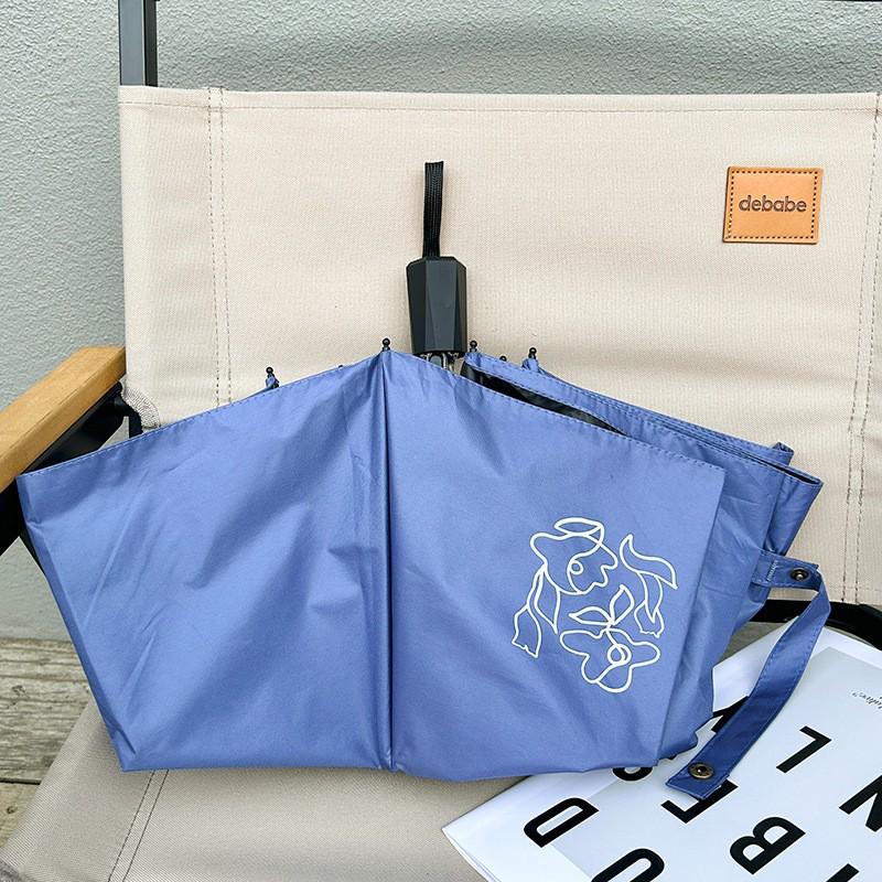 Autoschirm mit Doppelfunktion: Damen High-End Falt-Sonnenschirm mit Schwarzleim-Beschattung, UV-Sonnenschutz, Kompaktes Design