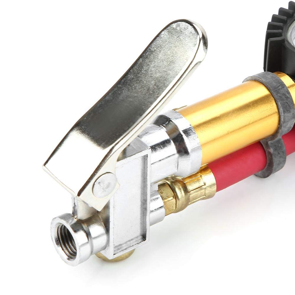Tire Pressure Gun, 1/4" Digital Tire Inflator with Pressure Gauge, Heavy Duty Auto Air Inflating Gun for Bike, Motorcycle, Automobile,Trunk