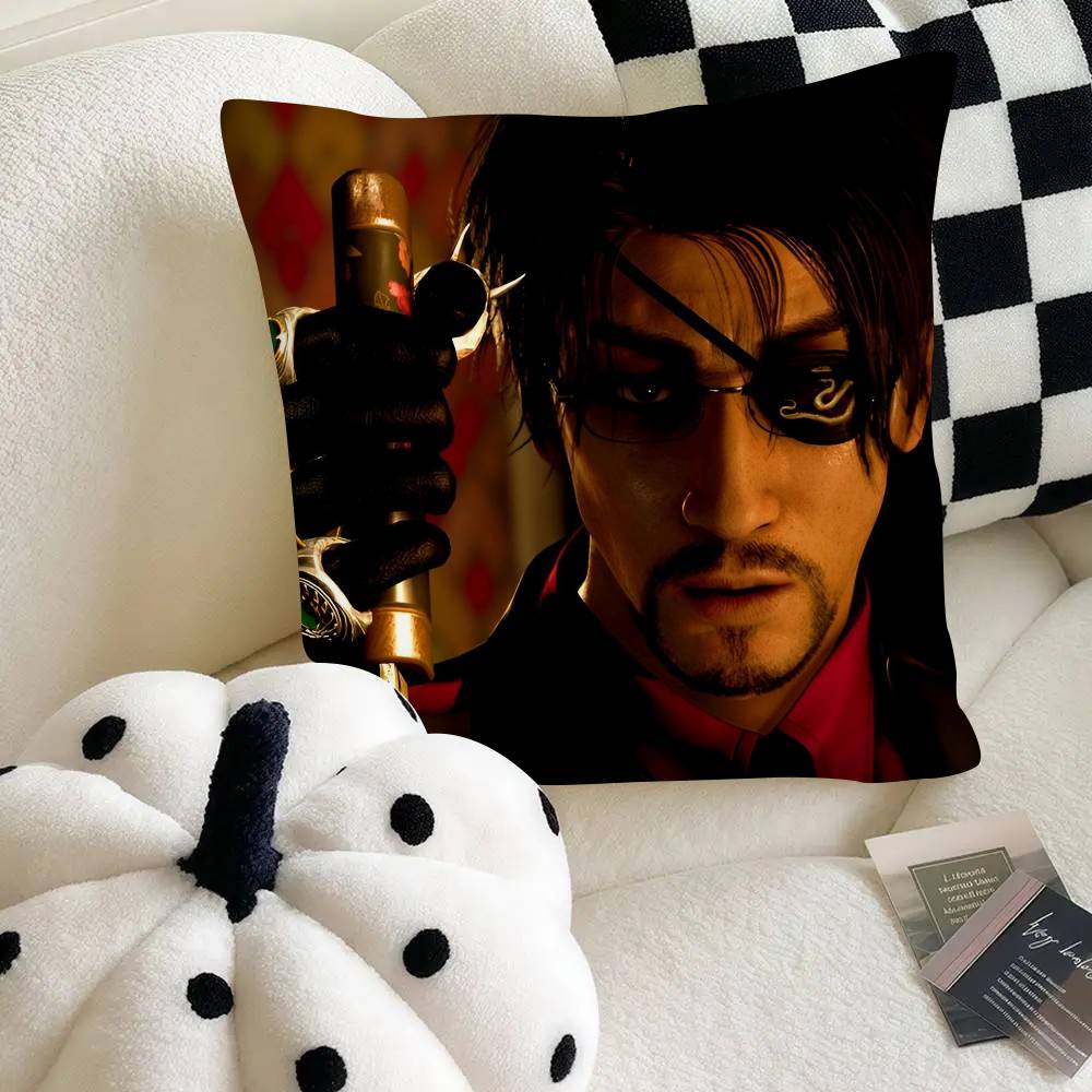 Goro Majima Pillow Case Fashion Square Pillowcase Bedroom Sofa Room Ins Decoration Leisure