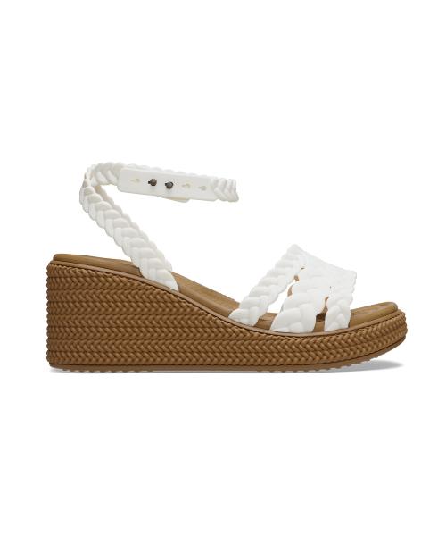 CrocS Women S Brooklyn Woven Ankle Strap Wdg Cha 24SwSd209994 CHALK Z0WV/W7 240