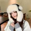 Women Autumn Winter Warm Thicken Ear Protector Hat Cold Fur Velvet Outdoor Bomber Cap Sweet Cute Lei Feng Hats