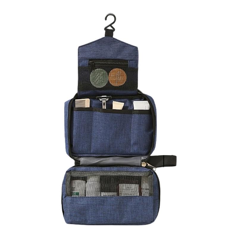 

Stylish Cosmetic Organizers Bag For Short Trip And Gym Including Dry And Wet Section Waterproof Designs темно-синий