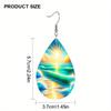 2 Pairs Ocean Style Seaside Beach Sunshine Teardrop Leather Earrings Holiday Gifts for Friends Fashion Accessories Elegant Earrings