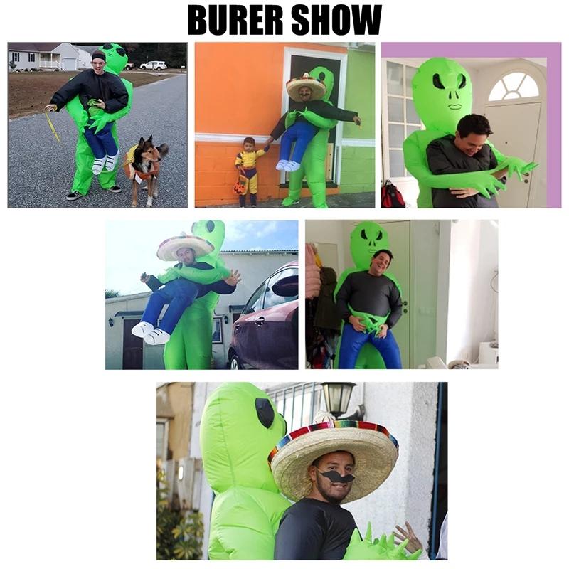 ET Alien inflatable suit Alien Monster Inflatable Costume Scary Green Alien Cosplay Costume For Adult Party Festival Stage