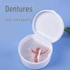Compact Denture Cleaning & Storage Box with Filter Net