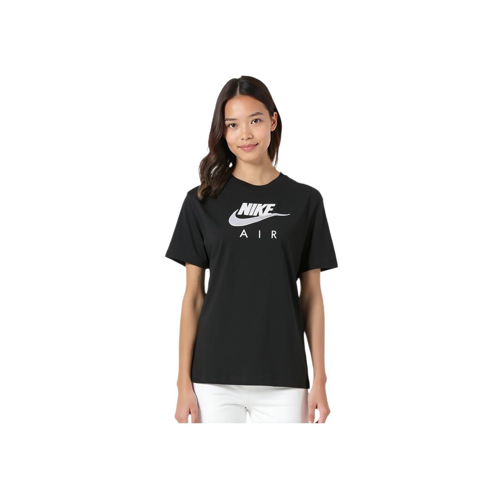 Nike Air Logo Casual Sports Short Sleeve T-Shirt Women Tops Black CZ8615-010