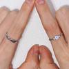 Yousheng 1 Pair Couple Ring Opening Hollow Twisted Valentine's Day Gift Women Men Rhinestone Finger Ring Fashion Jewelry
