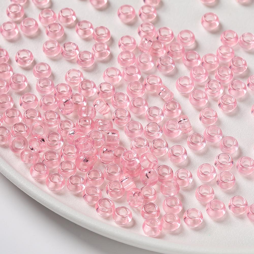 100pcs 4*7mm Acrylic Big Holes Beads Colored Spacer Loose Beads for DIY Necklace Bracelet Phone Charms Jewelry Making Supplies