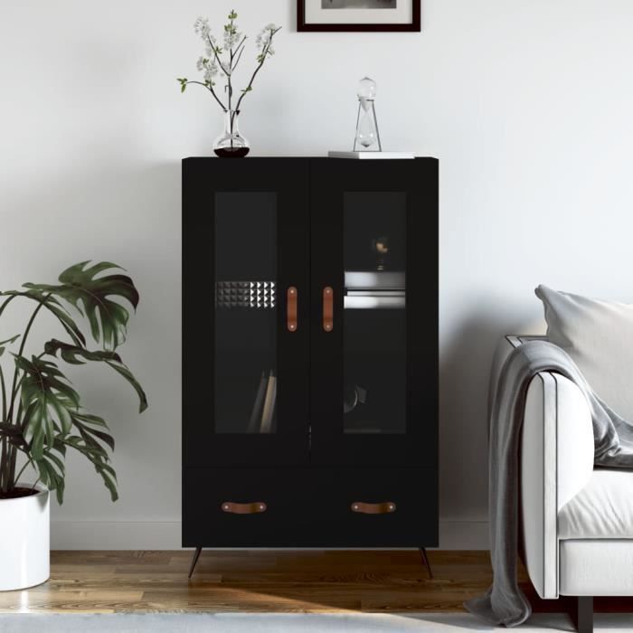 VidaXL Highboard Black 69.5x31x115 Cm Engineered Wood 828269