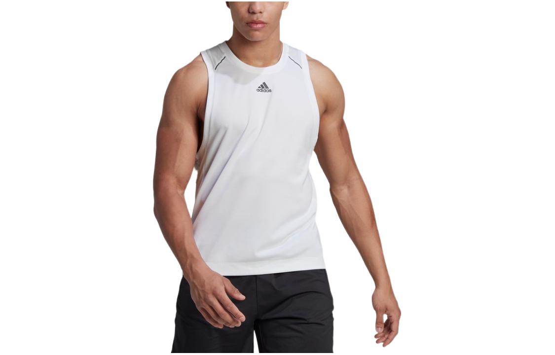 Adidas Tank Tops Men s White Crew Neck Moderate Straight Fit HP1755 XXL